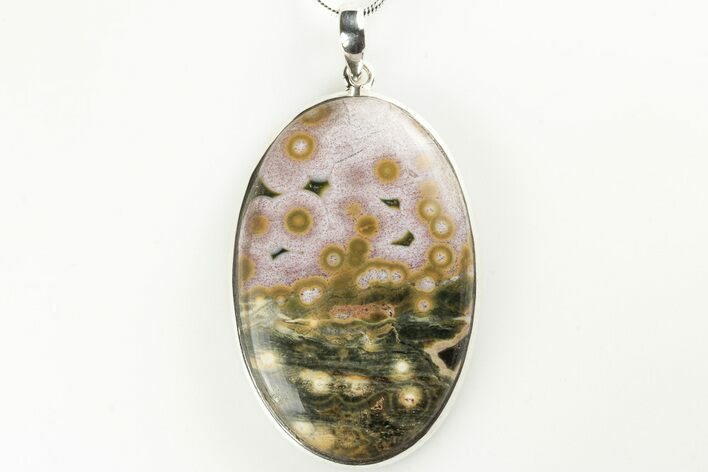 Ocean Jasper Pendant (Necklace) - Sterling Silver #192317